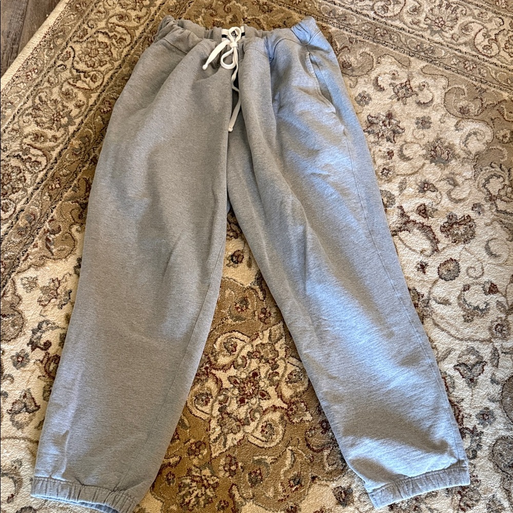 American Giant Gray Sweatpants with Drawstring